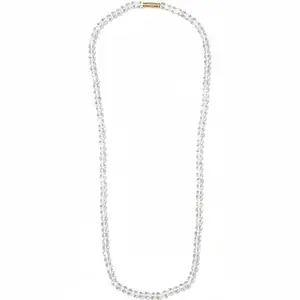 White Glass Beads Necklace, Handmade Round Beads Jewelry Necklace for Women, Pack of 1