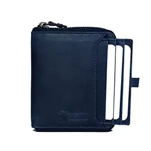 CROSSACK Men Formal, Travel, Trendy, Evening/Party, Ethnic Blue Genuine Leather RFID Wallet (8 Card Slots)