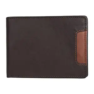 Leatherman Fashion LMN Brown Genuine Leather Wallet for Men (8 Card Slots)