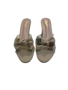 Woman party wear sandal (gold, UK Footwear Size System, Adult, Women, Numeric, Medium, 7)