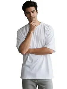 𝐊𝐒𝐀𝐔𝐍𝐈𝐁𝐋𝐈𝐒𝐒 Ksauni Bliss Men’s Oversized T-Shirt | Cotton Round Neck Half Sleeve Casual Loose Fit Streetwear T Shirt