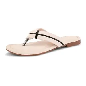 Centrino Women's Flat Thong Sandals | Stylish Embellished Strappy Flip-Flops | Open-Toe Slip-On with Metallic Studs| Soft Cushioned Footbed for Comfort | Elegant & Durable Fashion Footwear (9313)