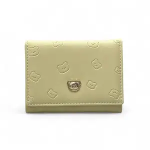 Wallet for Women Stylish Trifold Card Holder Ladies Wallet (Yellow)