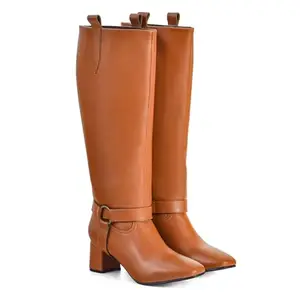 YOHO 2in1 Glitch Boots for women | detachable add-on | easily switch from ankle to mid-calf length | Stylish Casual Shoes|Comfortable Fit | Earthy Tan - UK 5