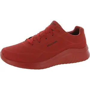 Skechers Mens Ultra Flex 2.0 Casual Shoes Vegan Air-Cooled Memory Foam Insole and Lightweight Midsole Red - 8 UK (232209)