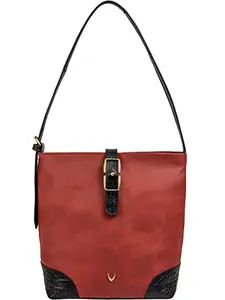 Hidesign womens FL KYRA I Large Rust Blk Shoulder Bag