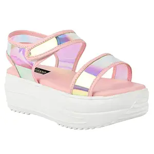 Shoetopia Shoetopia Women Casual Comfortable Fashion Heel Sandal: Pink, EU38