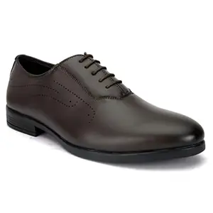 Giorgio Men's Brown Faux Leather Formal Oxford Shoes