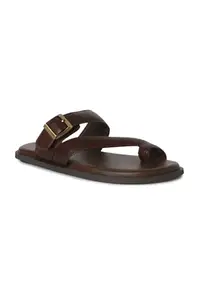 Louis Philippe Men Brown Solid Sandals