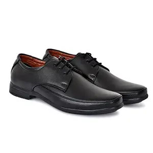 SHUAN Synthetic Leather Formal Oxford Shoes Black