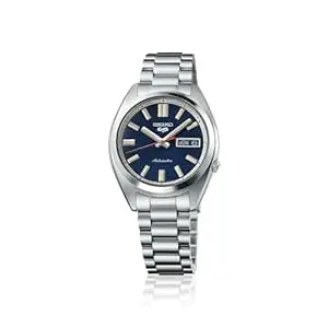 Seiko Stainless Steel Analog Blue Dial Men's Watch-Srpk87K1, Band Color-Silver