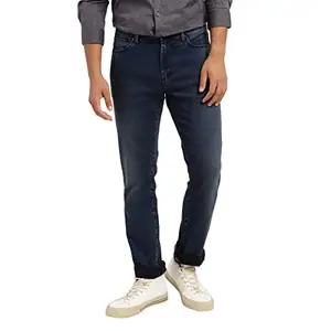 Levi's Mid Wash Cotton Slim Fit Men's Jeans (Blue,Size_38)