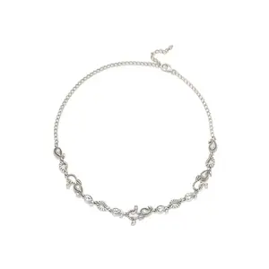 Shaya by Caratlane Milan Necklace in 925 Oxidised Silver for women