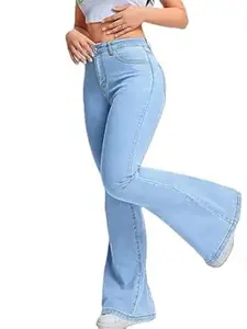 ADBUCKS Women's Wide Leg Fit High Rise Jeans II Bootcut Jeans II
