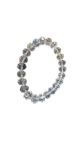 Blustone Beautiful Handmade Stretchy Diamond Cut Spatika Bracelet Pure Original Certified स्फटिक की ब्रेसलेट స్పాటిక్ బ్రాస్లెట్ White Colour Sphatik Bracelet With Certificate पुरुषों के ब्रेसलेट