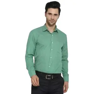 Indische Enterprises Classic Comfort Men's Premium Cotton Shirt - Timeless Style for Any Occasion, Various (IH-058-XL) Green