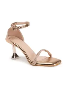 Carlton London Corlton London Women Sandal,Rose Gold,UK-8