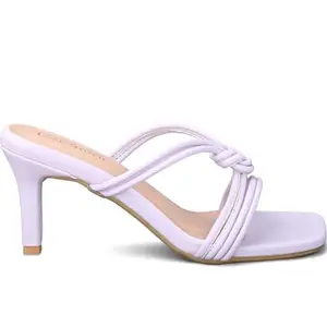 LOUIS STITCH Women’s Slip-On Pointed Heel Sandals | Open Toe Purple Stylish Stiletto Heel Sandal for Ladies, Fashionable Sandal | LSOF-LDPH-CKPR | UK-4