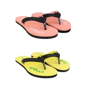 Priksh trending and stylish womens slippers and flip flops (YELLOW, 5)