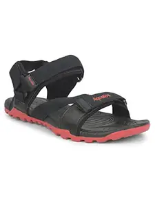 Aqualite Men MGS-703 Sandal, Black/Red, 6 UK/India