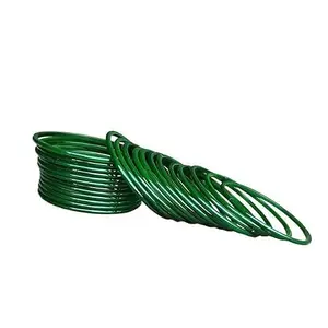 BANGLESKART Plain Glass Bangle Set for Women and Girls- Pack of 24 (Green, 2.8)