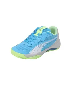 Puma Unisex-Adult NOVA Court Luminous Blue-White-Glacial Gray Padel-Tennis Shoe - 7 UK (10759801)