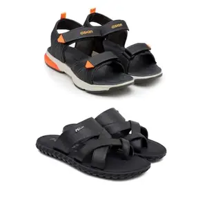 ASIAN Men's Combo Sandals for Men I Casual Sports Sandals & Slippers for Boys with Phylon Technology Sole for Extra Jump I sports Sandals & Chappals For Men's & Boy's