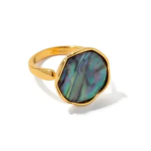 Dorada Jewellery Celebrity Inspired Latest Trendy Stylish Gold Plated Green Statement Ring for Women and Girls
