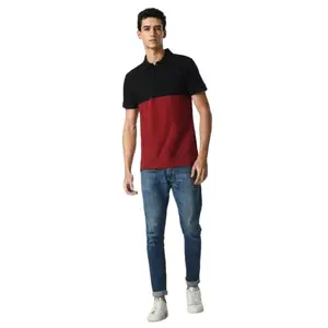 OFFMINT Pure Cotton Polo T-Shirts for Men Stylish Half-Sleeve Regular-Fit T-Shirts for Boys and Men with Classic Comfort and Style (X-Large_Polo Maroon)