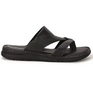 Bata Men Moody Toe Ring Black Sandals,