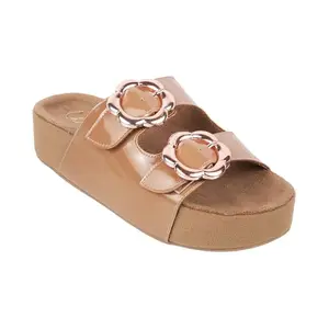 Catwalk Women Stylised Open Back Platforms | For Women & Girls (Beige,4 UK)