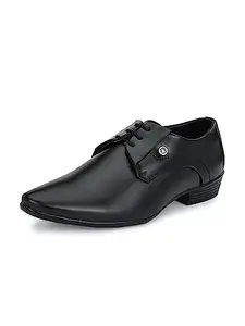 VIV Black Faux Leather Formal Shoes for Men - 8 UK
