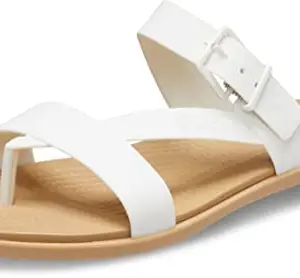 Crocs Women's Tulum Toe Post W Oyster/Tan Fashion Sandal-2 UK (33.5 EU) (4 US) (206108-1CQ)