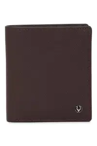 Allen Solly Men Brown Patterned Genuine Leather Wallet