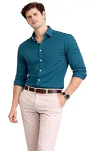 Pixie Fashion Men's Classic Business Dress Shirt, Long Sleeve, Professional Wear, Button-Down Collar