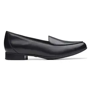 Clarks Women's Un Blush Ease Black Leather Loafers-4 UK (26144968