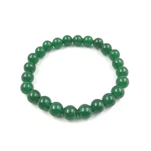Nilkanth Agate Green Jade Bracelet for Men and Women (size 8 m.m Beds) For Healing and Meditation,Power and Strength