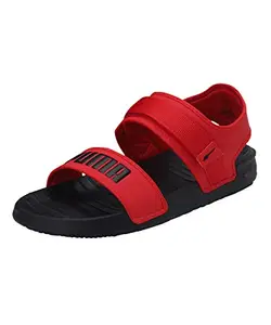 Puma unisex-adult Softride Sandal High Risk Red-Puma Black Sandal - 9 UK (37510405)