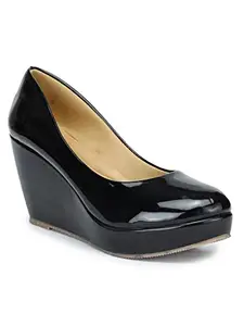 Shezone Women Black Heels (SBD301_Black, 41 EUR)