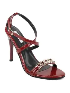 Elle Women Sandal,Maroon,UK-7