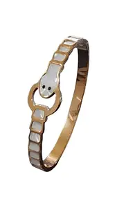 Karishma Kreations Stainlesssteel Gold-Plated Anti-Tarnish Waterproof Bracelet 2.6