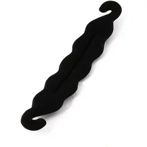 THE GLAM NIYATI 1 Pc Bun Clip Hair Magic Clip Twist Turn And Tie Pad Curler Shaper Sponge Hair Styling Tool Diy Hairstyles Hair Accessory For Women And Girls, Black