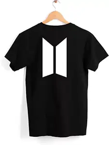 Men's Printed Regular Fit T-Shirt – Casual Wear T42 Black