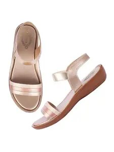 Shoetopia Women's SND-4343 Heeled Sandal-9 Kids UK (SND-4343-Golden)-EU42