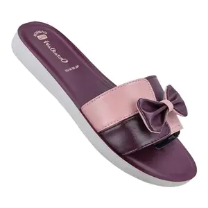 WALKAROO WL7562 Womens Fashion Sandals for Casual Wear - Dark Grape
