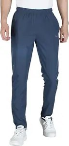 Ocra Men's Solid Blue Track Pants | Lightweight, Comfortable, Stretchable Sports & Casual Wear (Blue,L)
