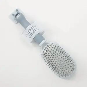 HARVA Professional Paddle Brush for Detangling Style Airbag Comb Plastic Hair Wave Brushes Blow-drying and Straightening Hair Combs (Blue, Oval Shape)