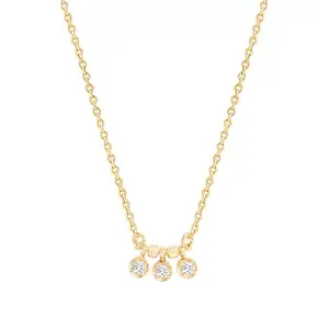 MINUTIAE Women & Girls Gold-Plated Stones-Studded Pendant Necklace With Chain MNT0441_G