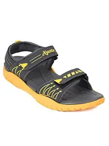 AJANTA Mens Yellow & Grey Sports Sandal FT0359