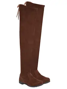 Shoetopia Women & Girls Casual & Daily Wear Trendy Comfortable Stylish Boots/BT-Copy/Brown/UK4